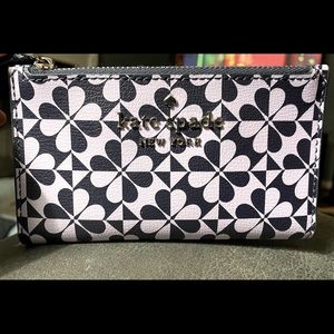 Kate Spade Flower Small Zip Slim Bifold Wallet